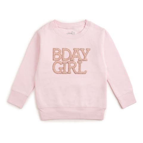 Pearl BDay Girl Patch Sweatshirt (Baby, Toddler, Little Kid & Big Kid)