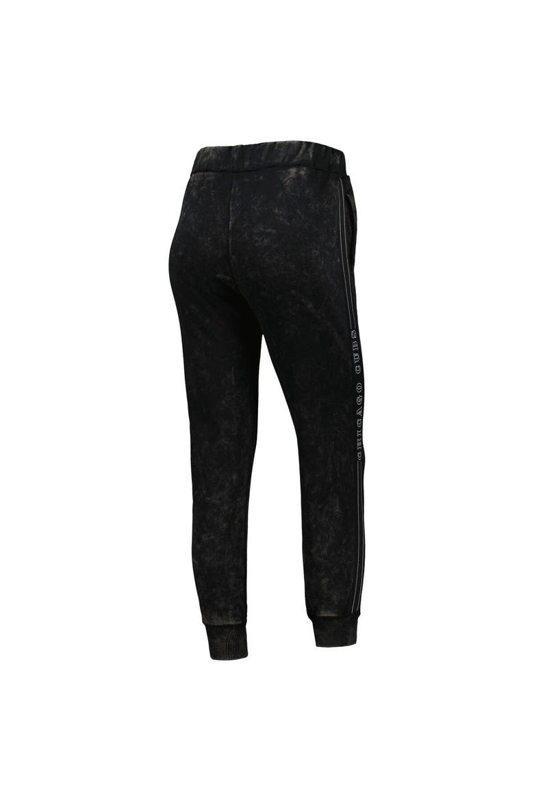 Women's The Wild Collective Black Chicago Cubs Marble Jogger Pants, Alternate, color, Black