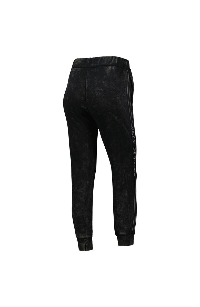THE WILD COLLECTIVE Women's The Wild Collective Black Chicago Cubs Marble Jogger Pants, Alternate, color, Black