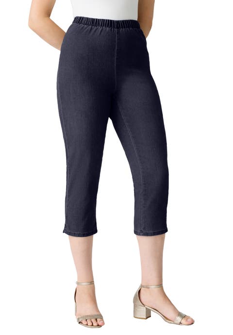 Plus Size Comfort Stretch Capri Jean