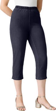 Roaman's Plus Size Comfort Stretch Capri Jean