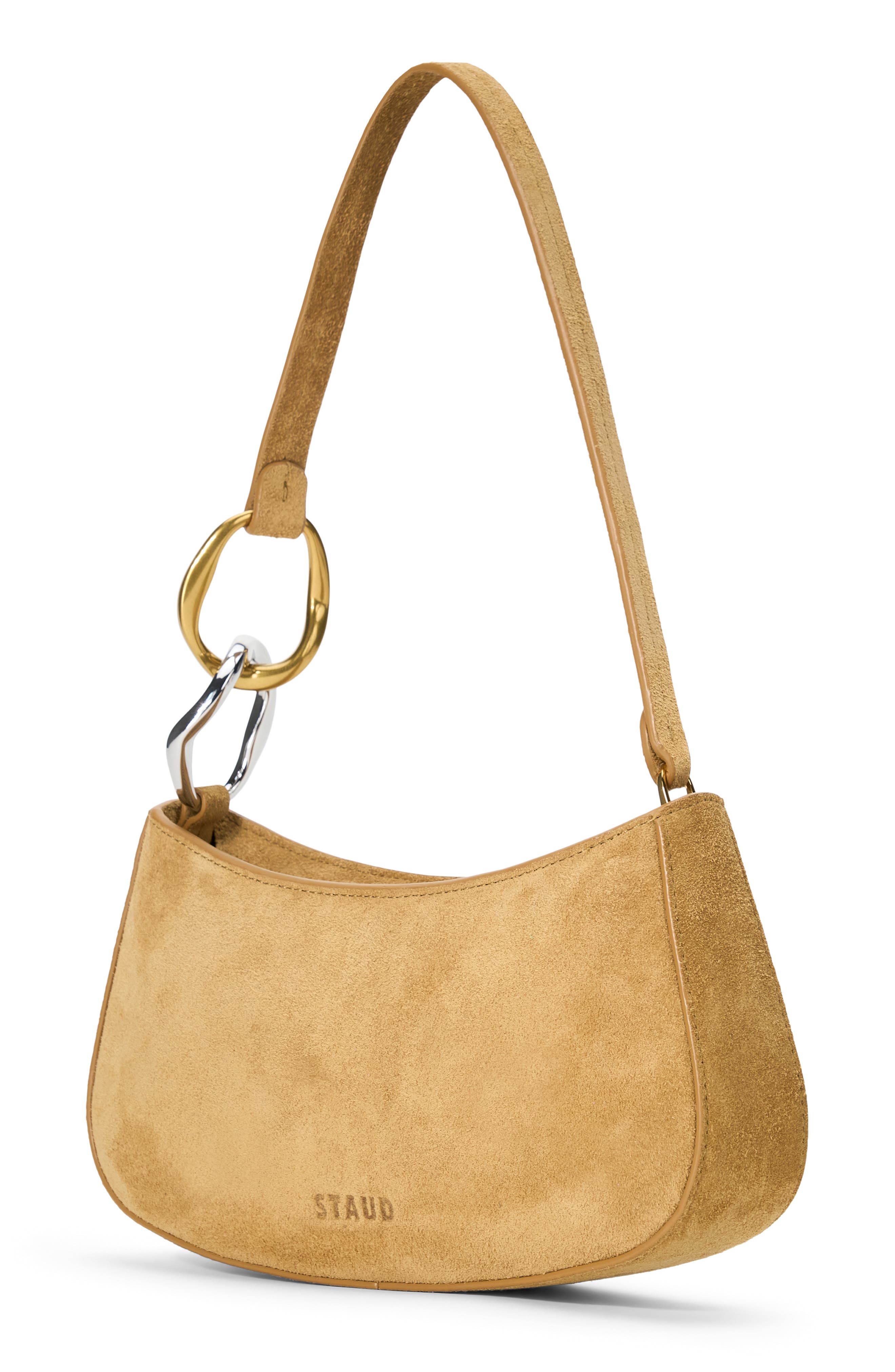 Ollie Suede Shoulder Bag, Alternate, color, HAZEL