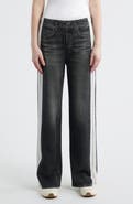 rag & bone rb Miramar Side Stripe Wide Leg Cotton Terry Sweatpant Jeans
