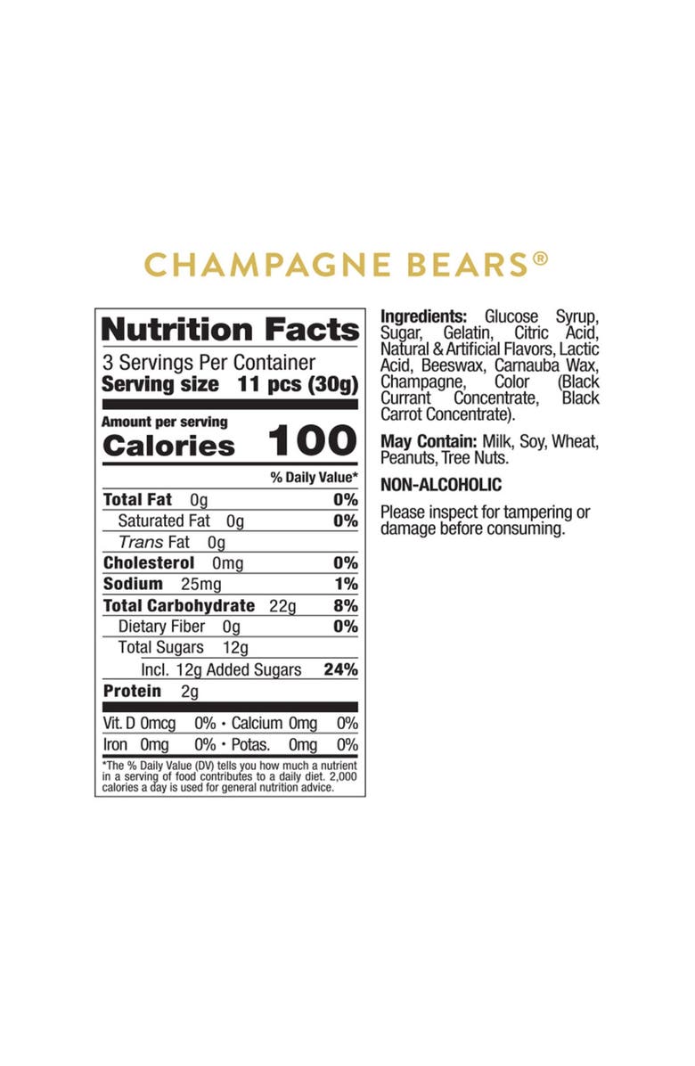 sugarfina Champagne Bears Set of 3 Candy Cubes, Alternate, color, Multi