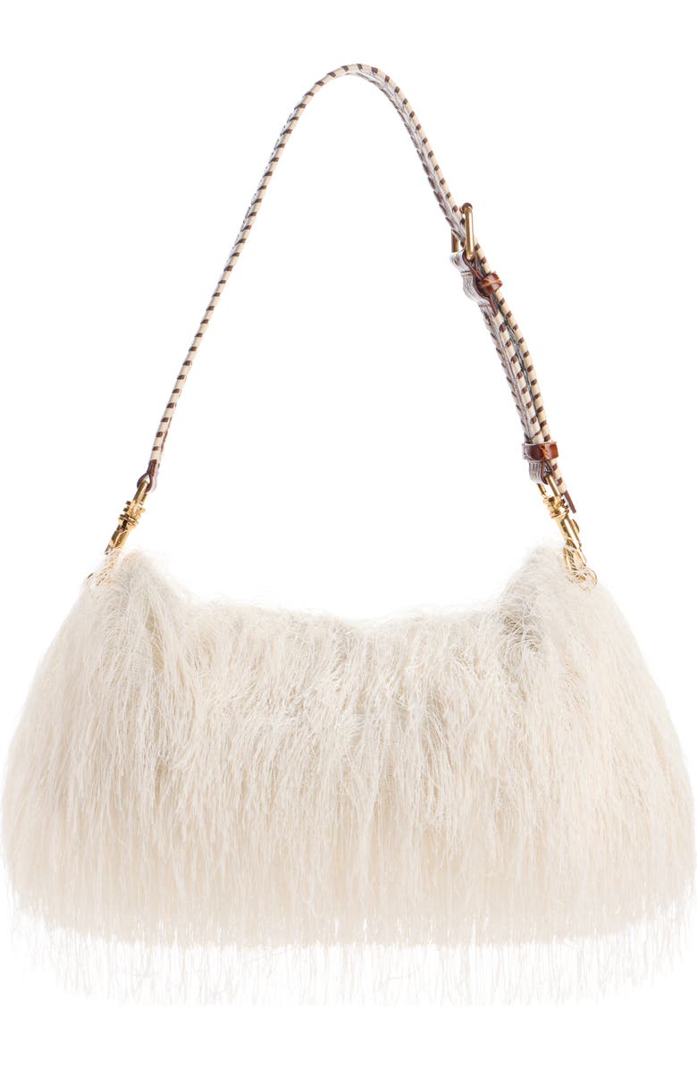 Dries Van Noten Fringe Clutch, Alternate, color, Ivory 6