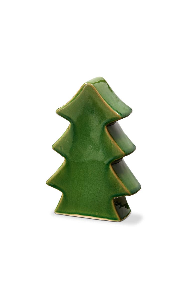tag Whimsical Green Ceramic Tree Sculpture Holiday Decor, Main, color, Green