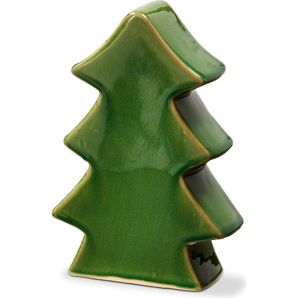 Tag Whimsical Green Ceramic Tree Sculpture Holiday Decor In Green