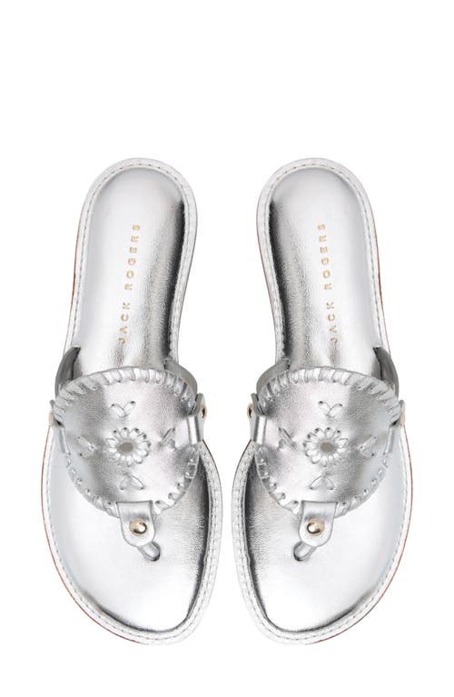 Jack Rogers Collins Flip Flop In Silver