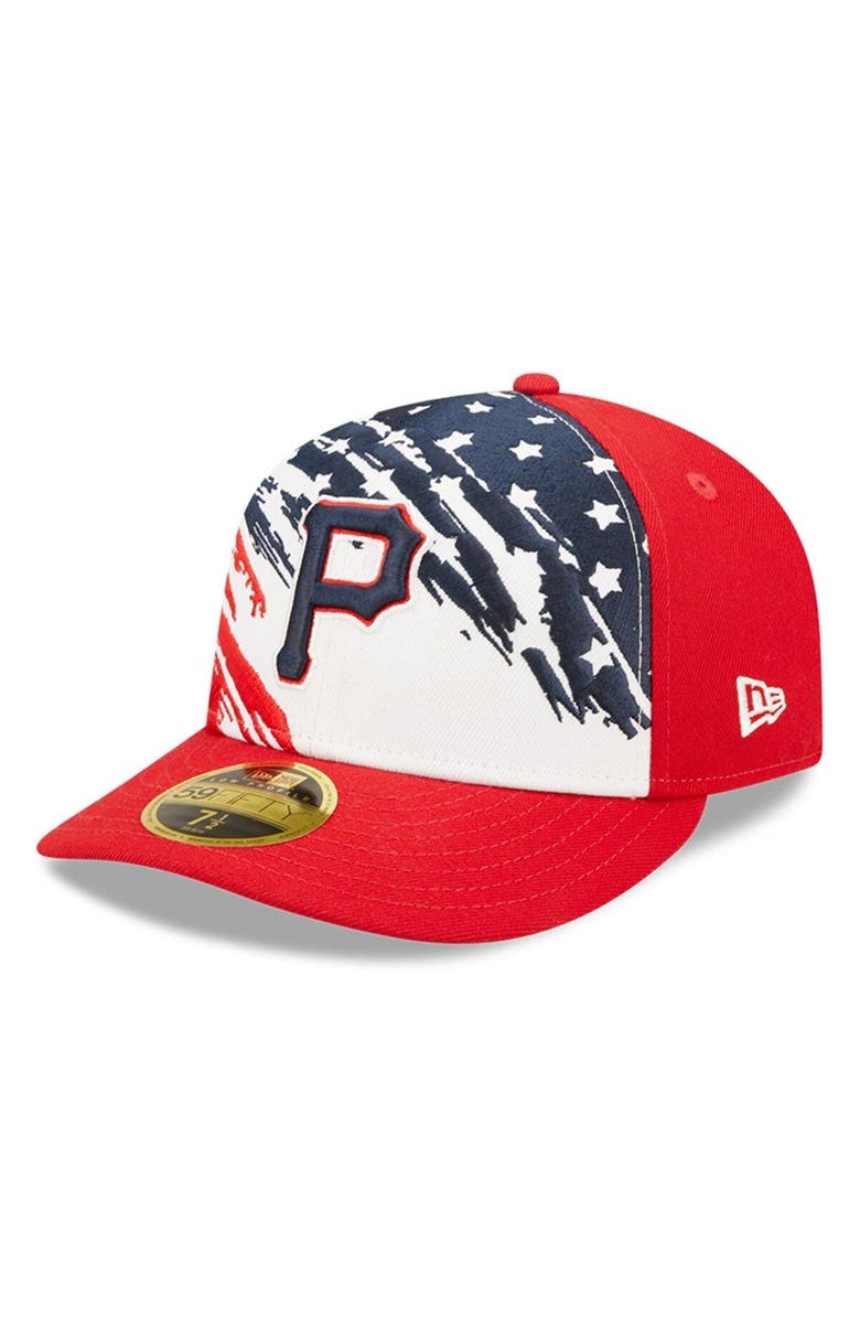 New Era Men's New Era Red Pittsburgh Pirates 2022 4th of July Low Profile 59FIFTY Fitted Hat, Main, color, Red