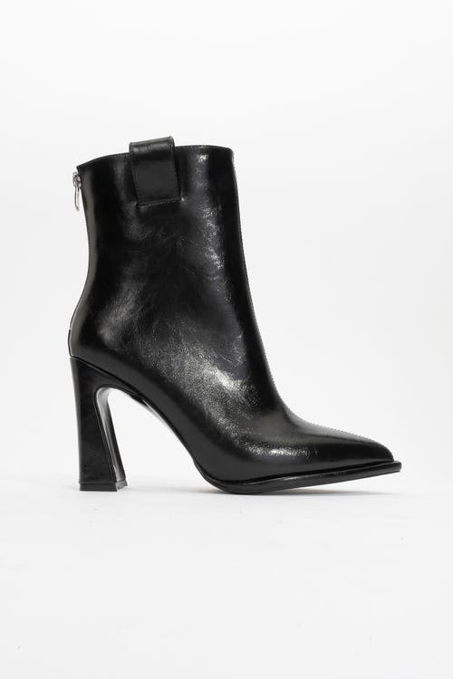 Prologue Shoes Aja Block Heel Convertible Knee High Boot In Black