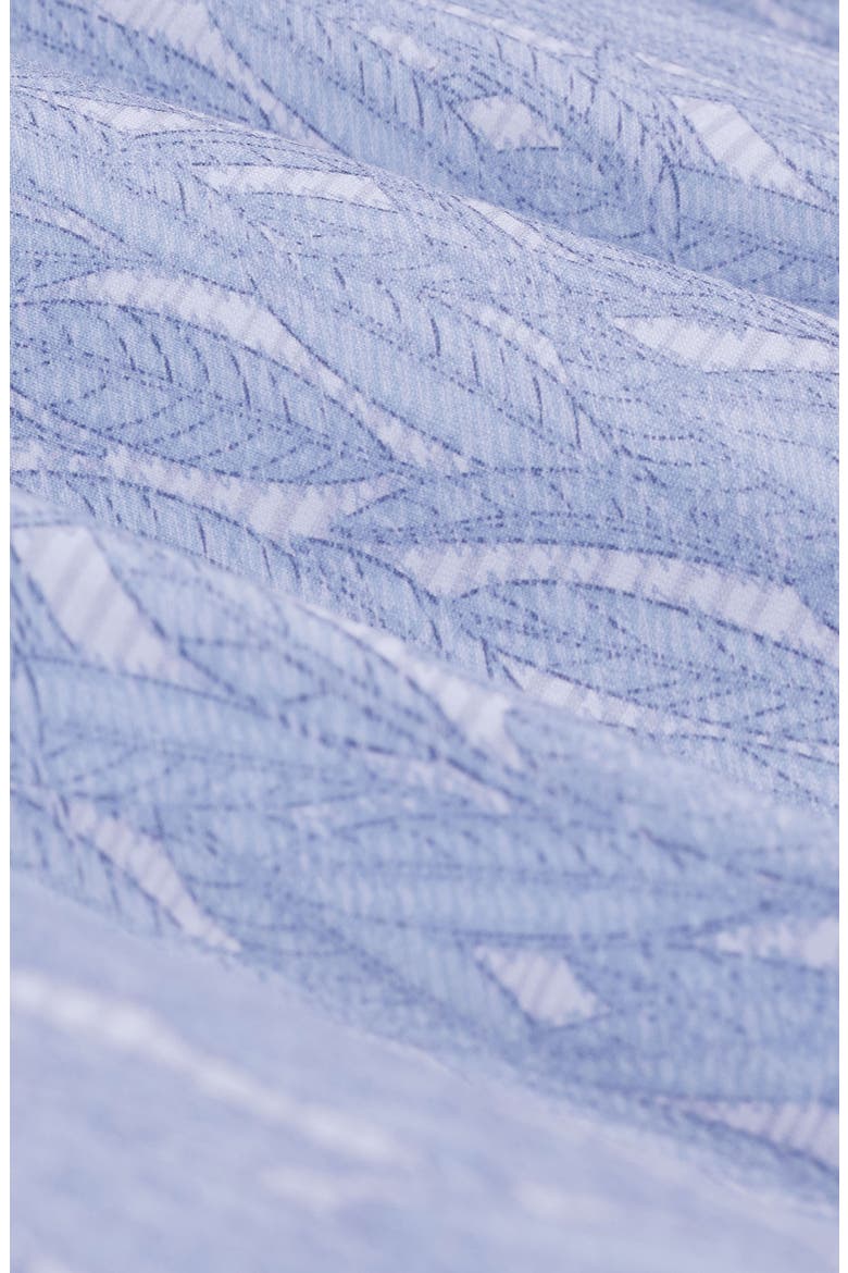Miles OoohCotton® Leaf Print Short Sleeve Button-Up Shirt, Alternate, color, AIR BLUE