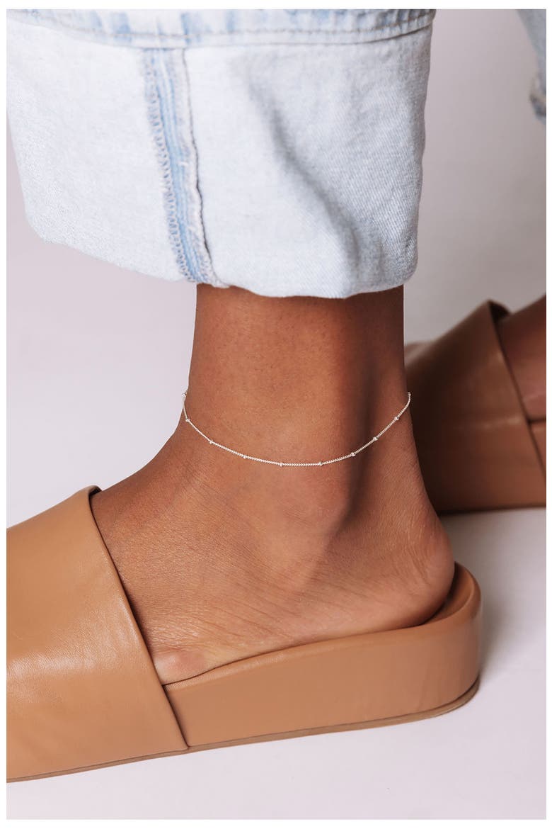 Aria Anklet, Alternate, color, SILVER