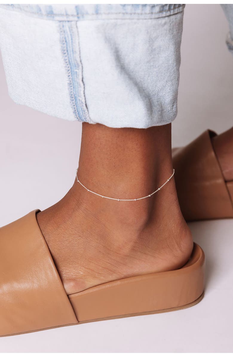 Set & Stones Aria Anklet, Alternate, color, Silver