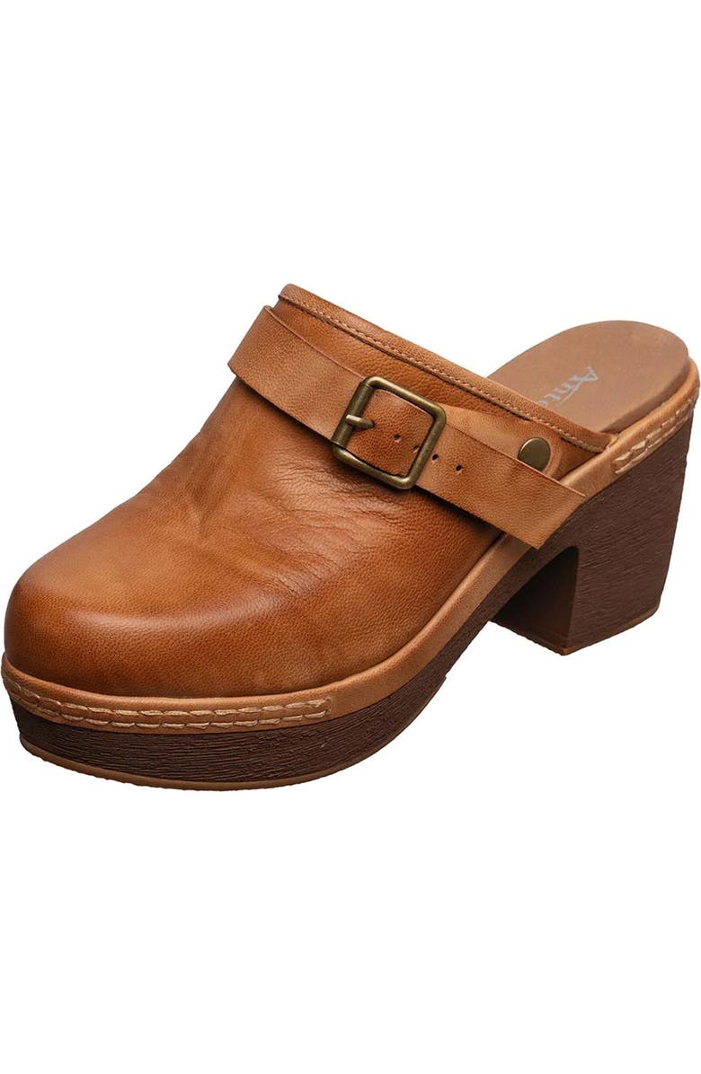 ANTELOPE Sabella Buckle Leather Mule, Main, color, Taupe