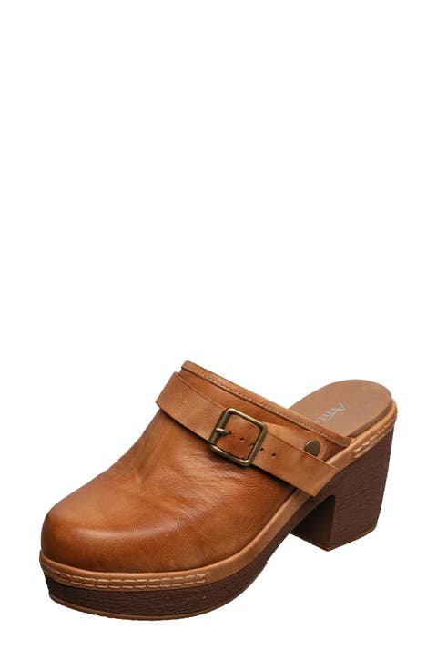 Sabella Buckle Leather Mule (Women)