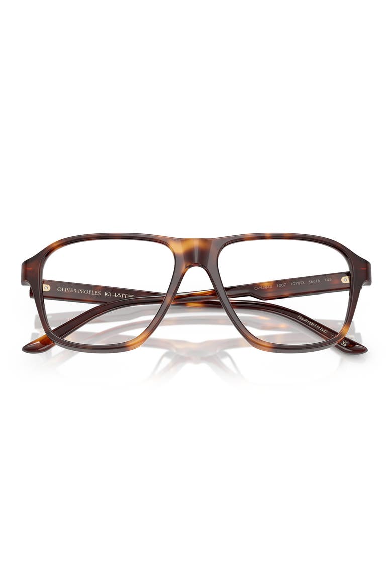 56mm Pilot Optical Glasses, Alternate, color, DARK MAHOGANY/ DEMO LENS