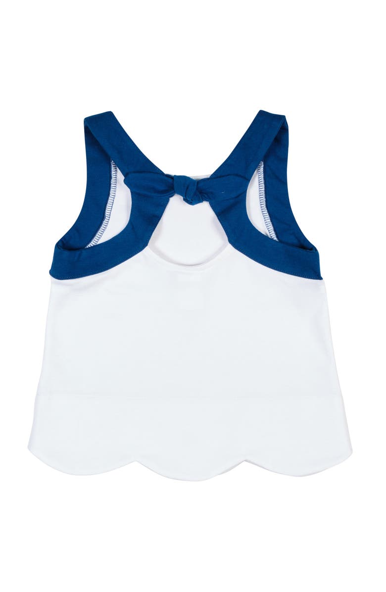 Florence Eiseman Knit Top With Scallop Hem And Flowers, Alternate, color, Wht/Multi