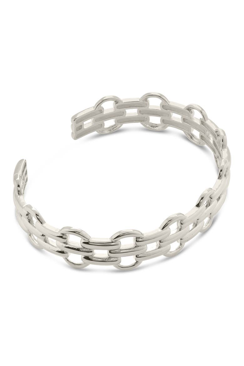Remi Cuff Bracelet, Alternate, color, SILVER