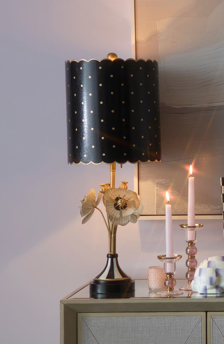 MACKENZIE CHILDS Poppy Table Lamp, Alternate, color, Black