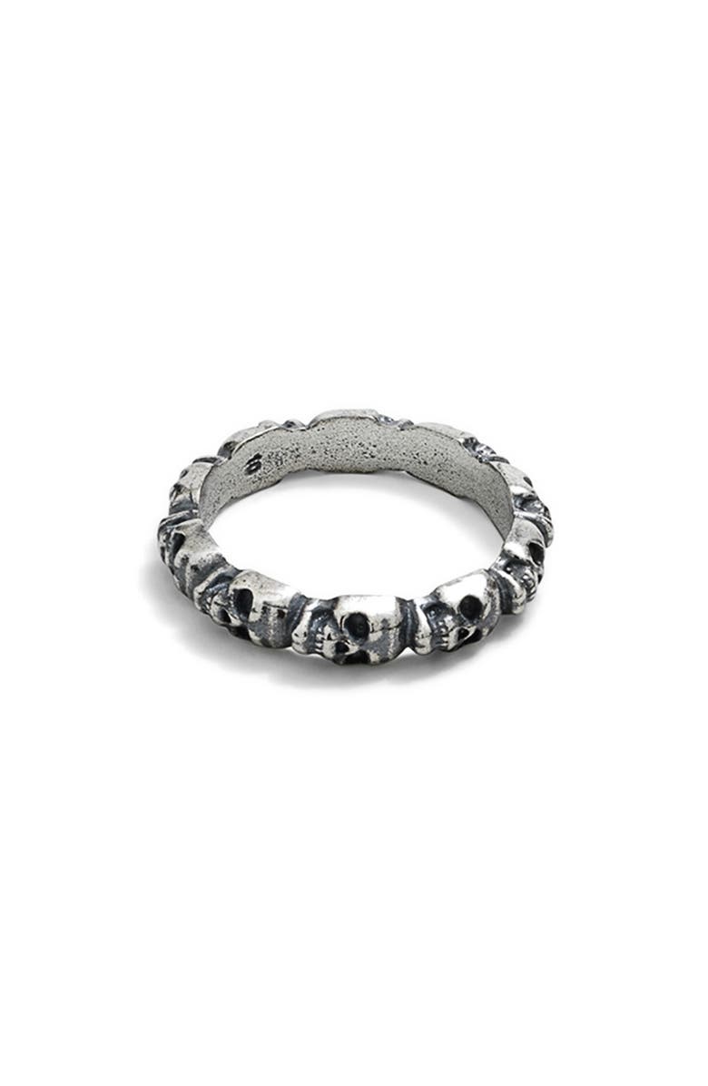 Degs & Sal Men's Sterling Silver Mini Skull Head Ring, Alternate, color, Silver