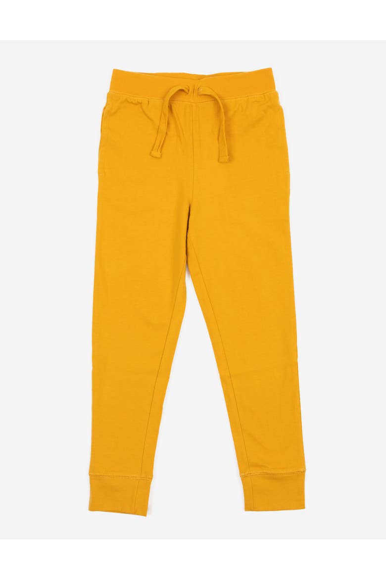 Kids 100% Cotton Lightweight Jogger Pants, Alternate, color, Mustard