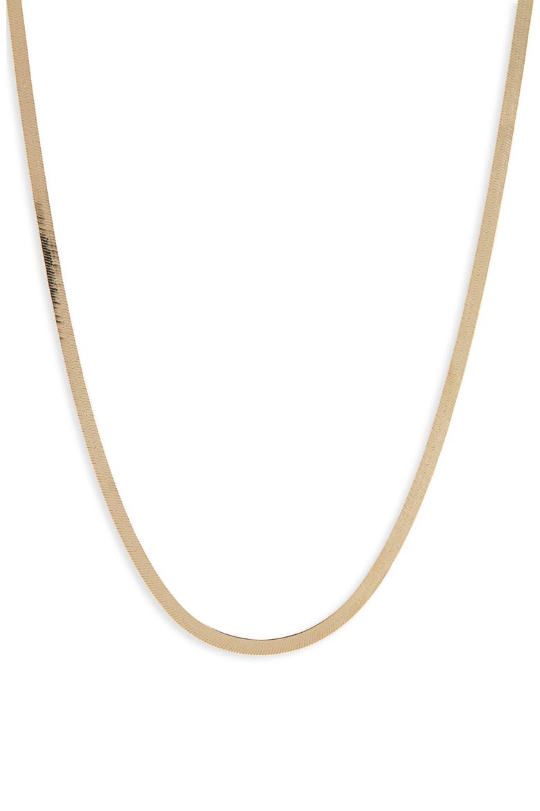 Herringbone Chain Necklace, Main, color, GOLD