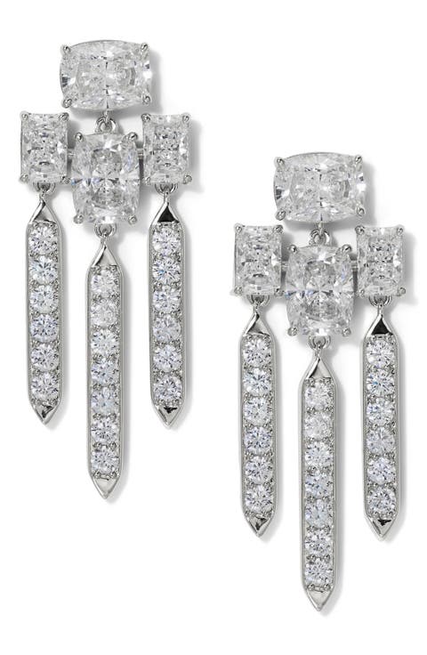 Northern Lights Cubic Zirconia Chandelier Earrings