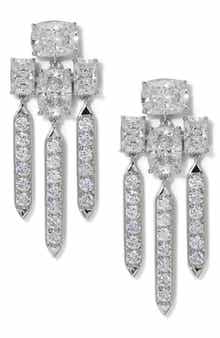 Nadri Northern Lights Cubic Zirconia Chandelier Earrings