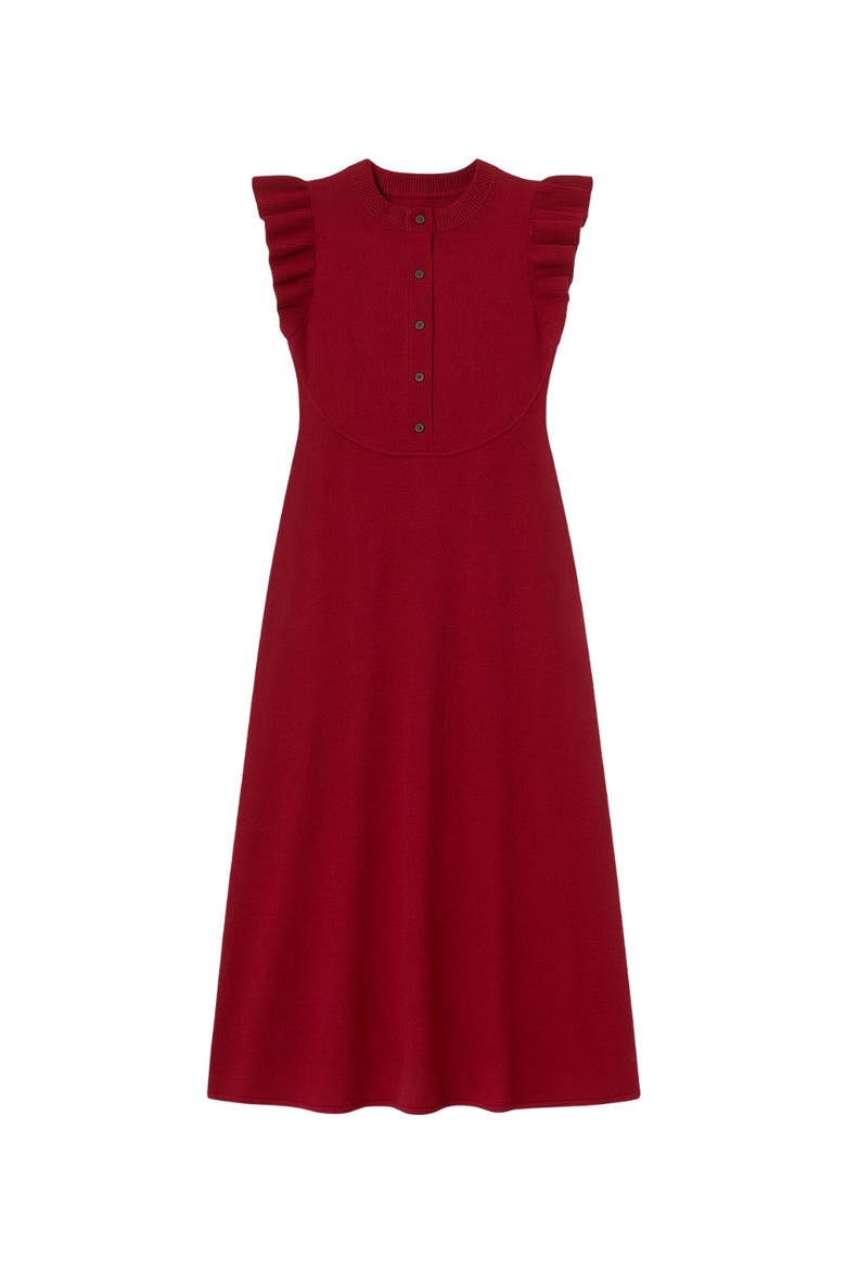 Rhea Sweater Midi Dress, Alternate, color, Dark Berry