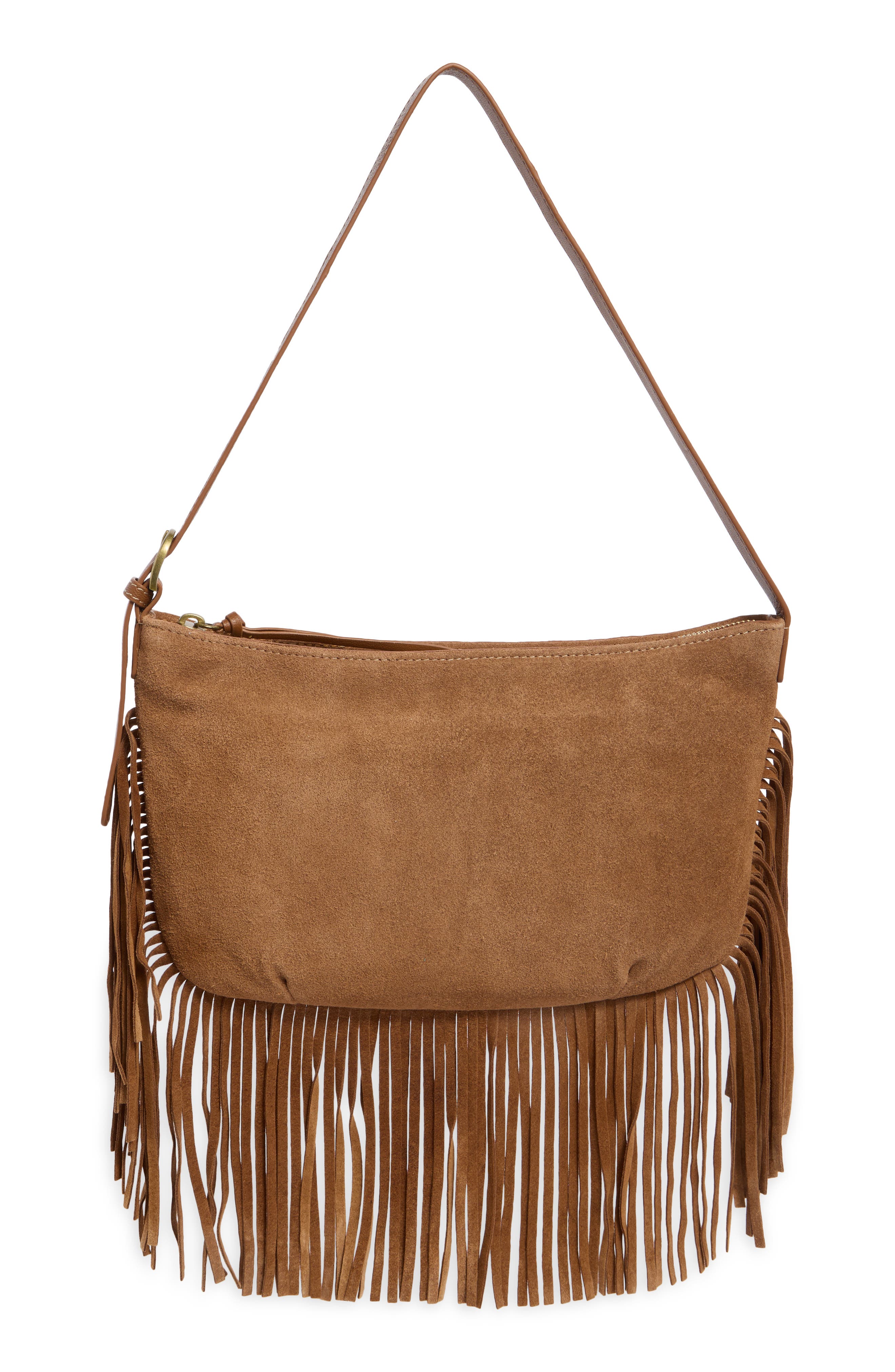 Ivy Fringe Suede Shoulder Bag