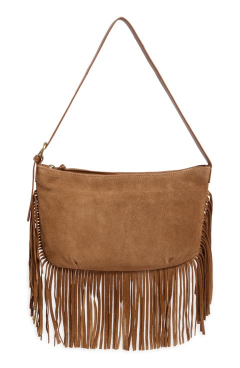Ivy Fringe Suede Shoulder Bag