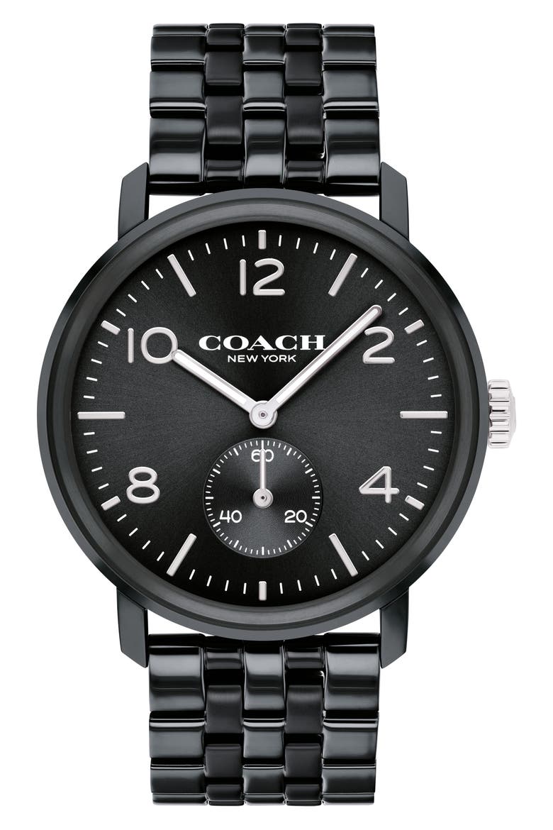 Harrison Bracelet Watch, 42mm, Main, color, BLACK