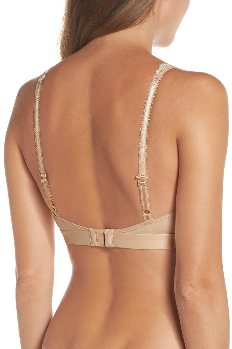 Embrace Lace® Wire Free Bralette, Alternate, color, NATURALLY NUDE/ IVORY