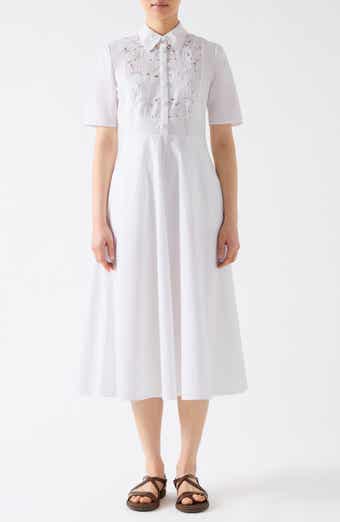 LK Bennett Grace Cutwork Cotton Shirtdress