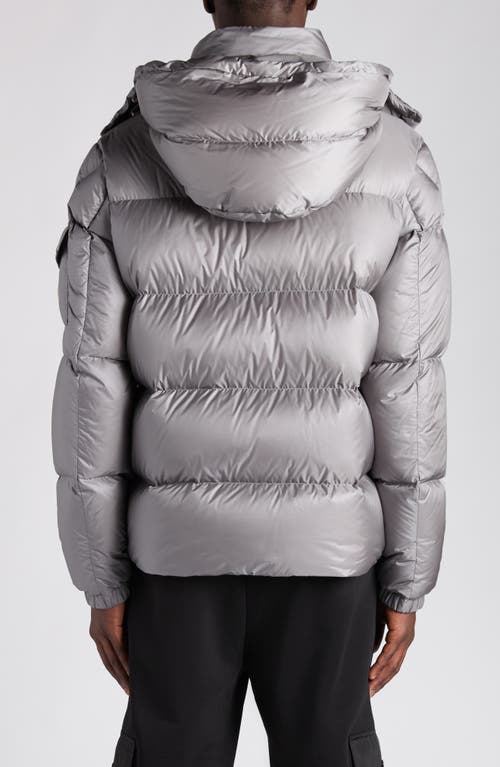 Moncler Couyere Short Down Jacket With Hood In Gray