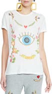 Lauren Moshi Edda Floral Eye Love Top