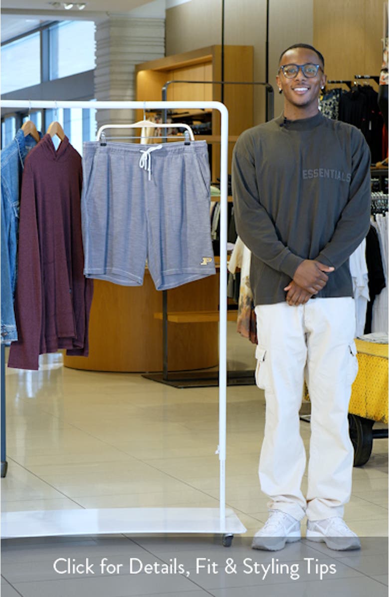 Men's Tommy Bahama Gray Purdue Boilermakers Tobago Bay Tri-Blend Shorts, sales video thumbnail