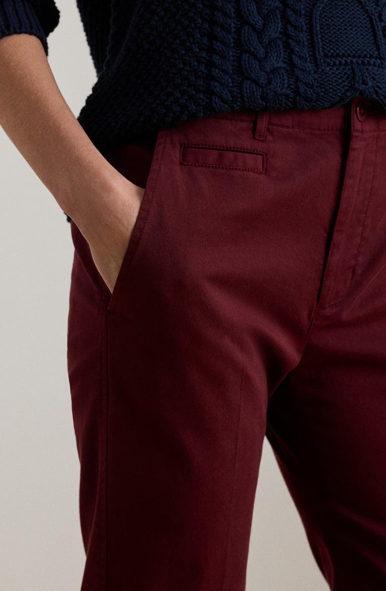 Lauren Ralph Lauren Refined Chinos, Alternate, color, Dark Garnet
