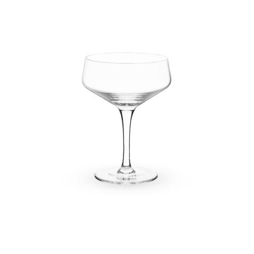 Viski Raye Crystal Angled Coupe Glasses Set Of 2 In Clear