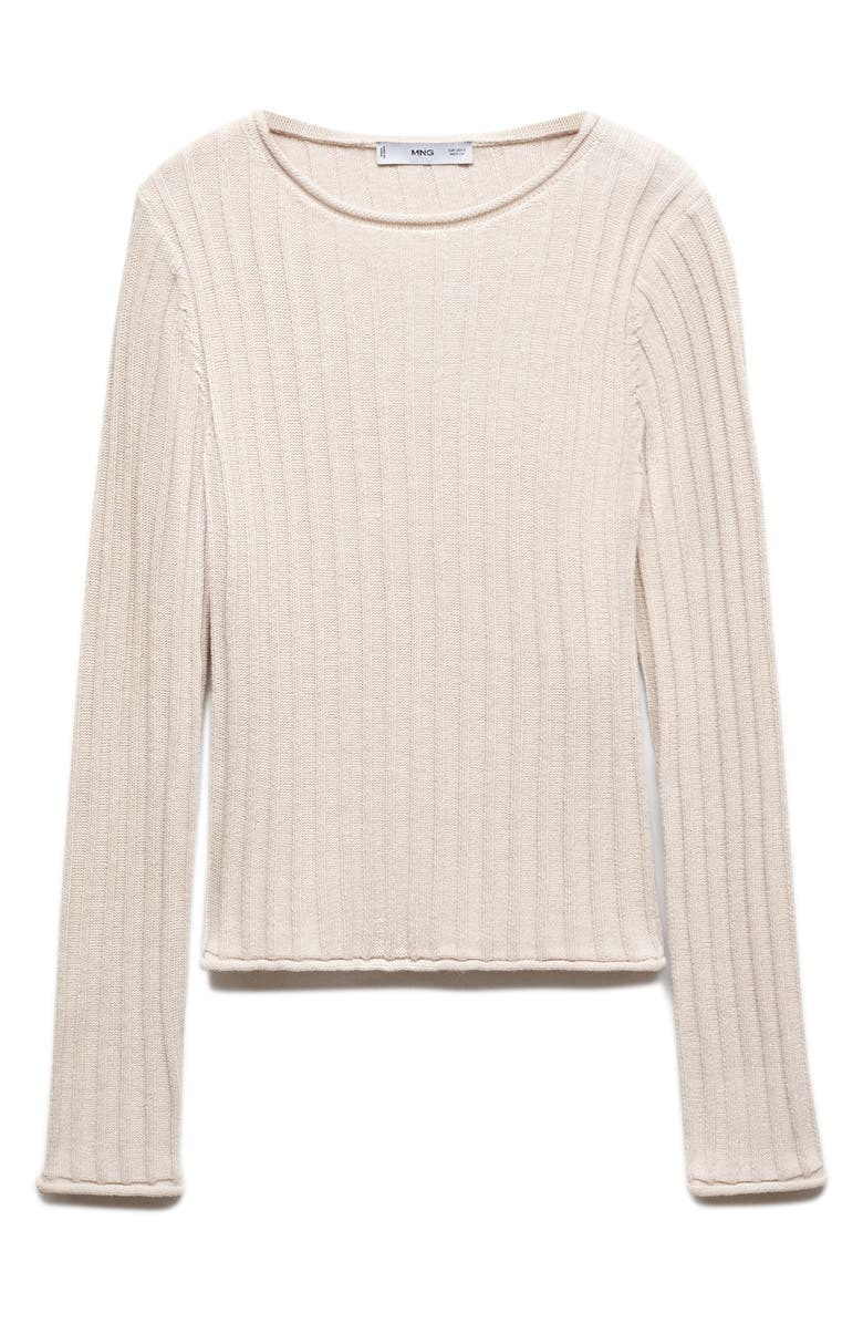 MANGO Rib Roll Neck Sweater, Alternate, color, 
