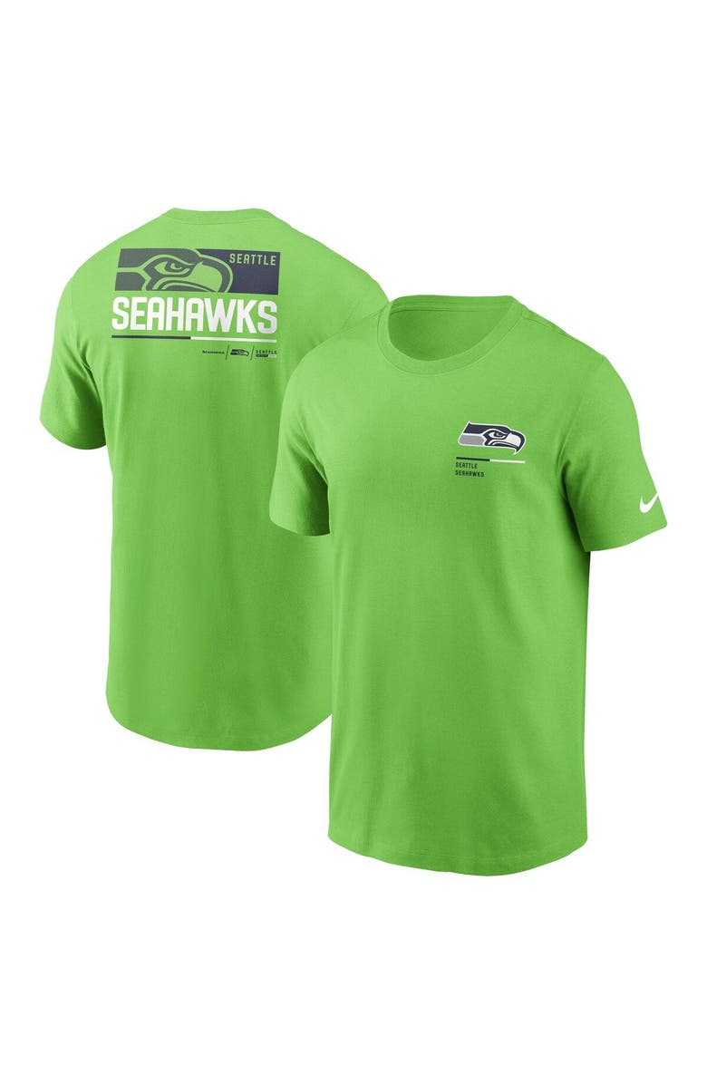 Nike Men's Nike Neon Green Seattle Seahawks Team Incline T-Shirt, Main, color, 