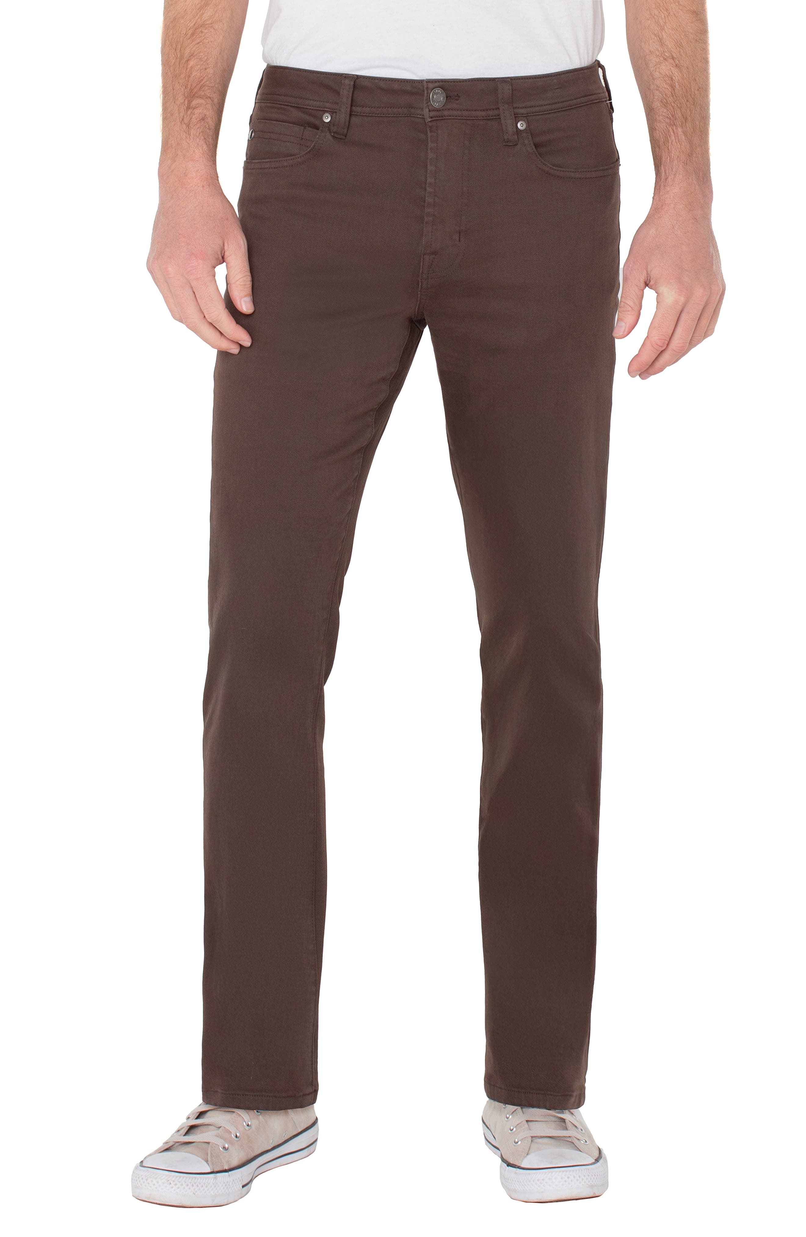 Liverpool Regent Relaxed Straight Leg Jeans in Chocolate Brown 