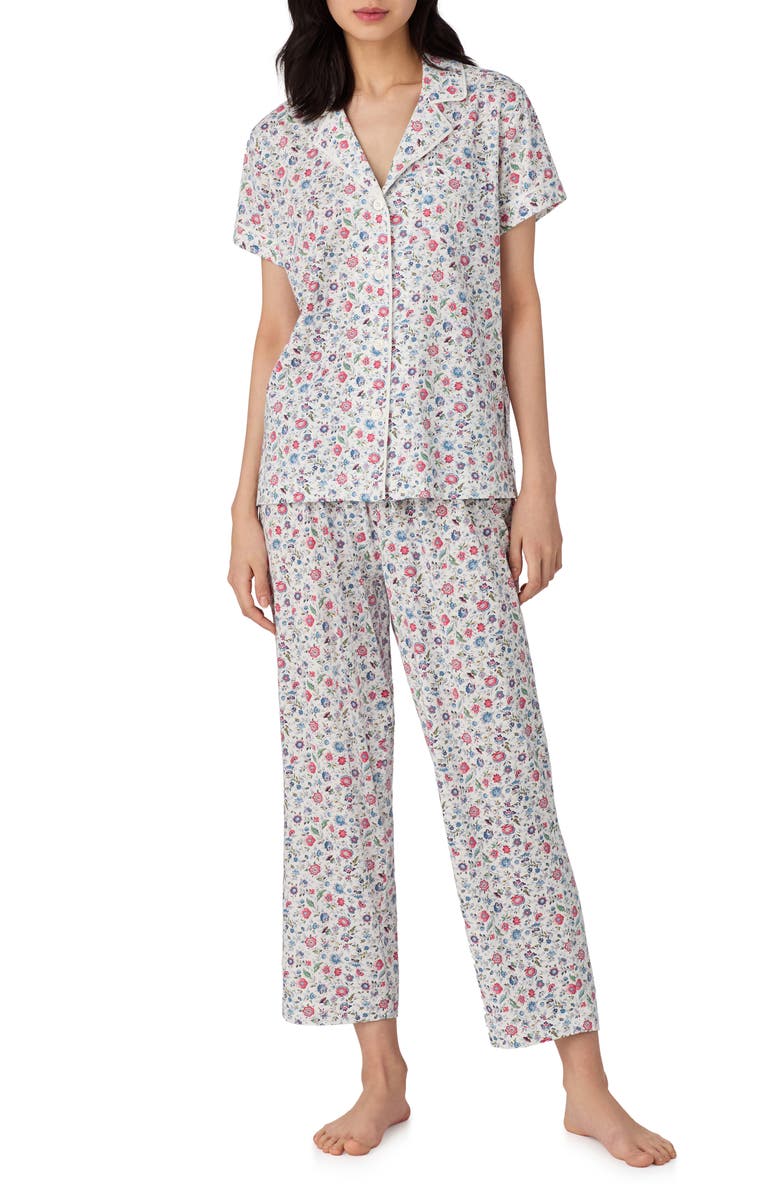 Lauren Ralph Lauren Monogram Crop Pajamas, Main, color,
