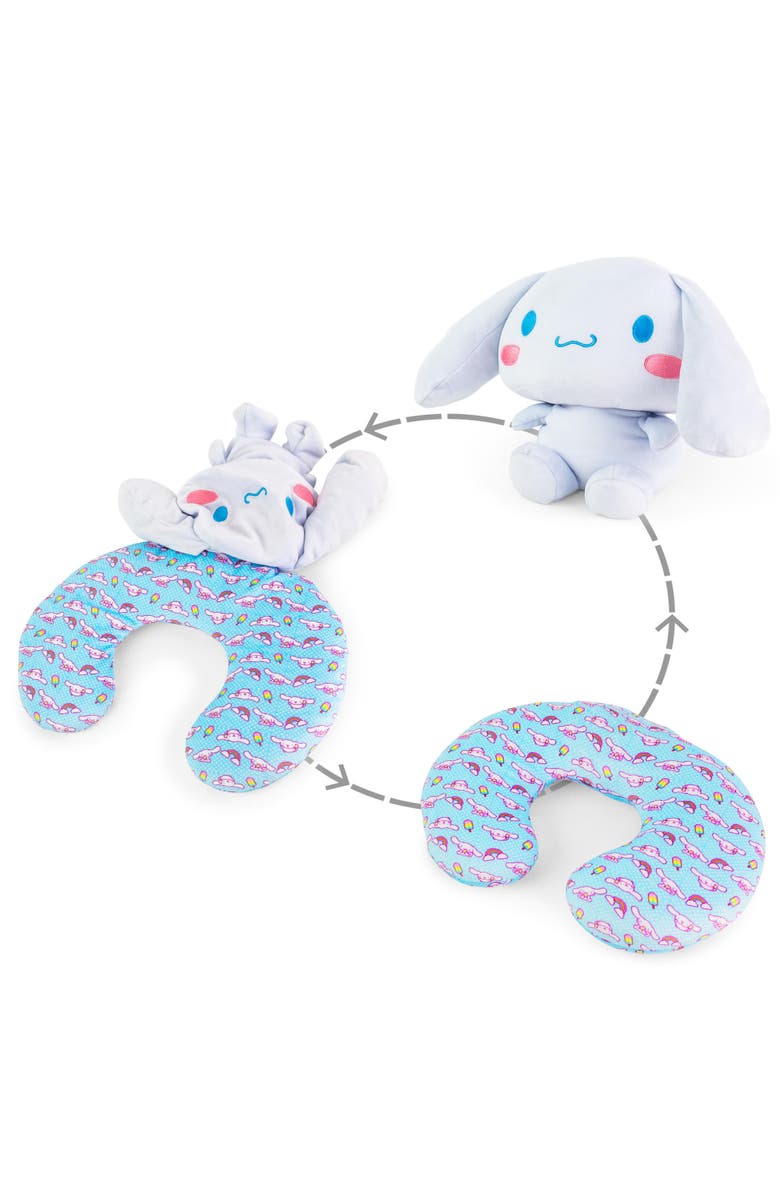 Toynk Sanrio Cinnamoroll Reversible Neck Roll Pillow and Plush Toy, Main, color, Blue