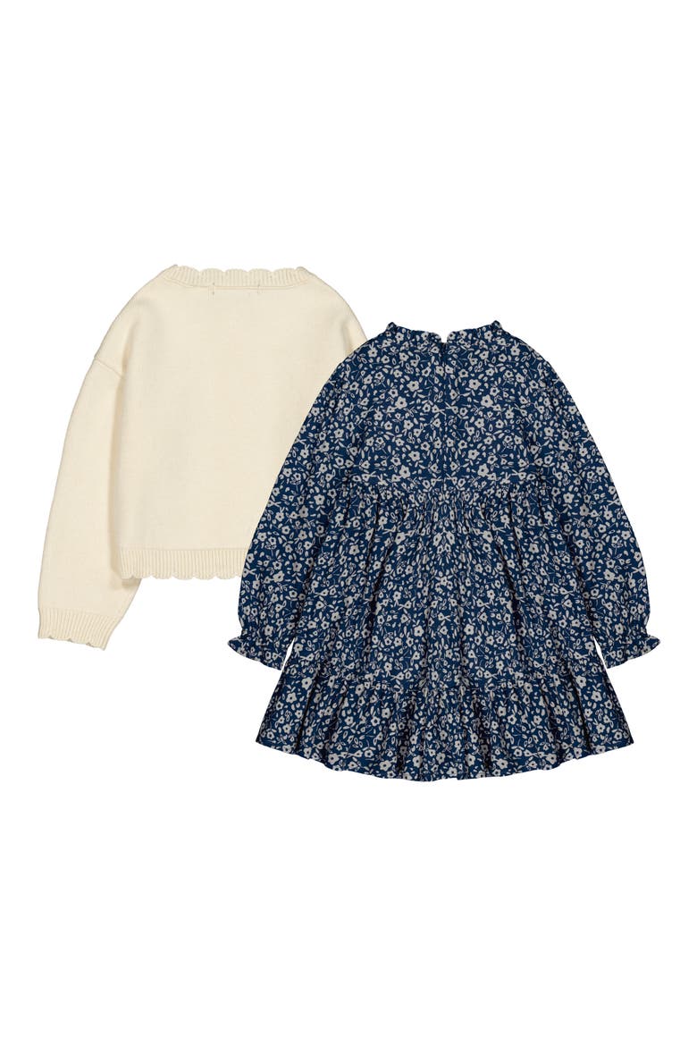 Kids' Cardigan & Dress Set, Alternate, color, ECRU