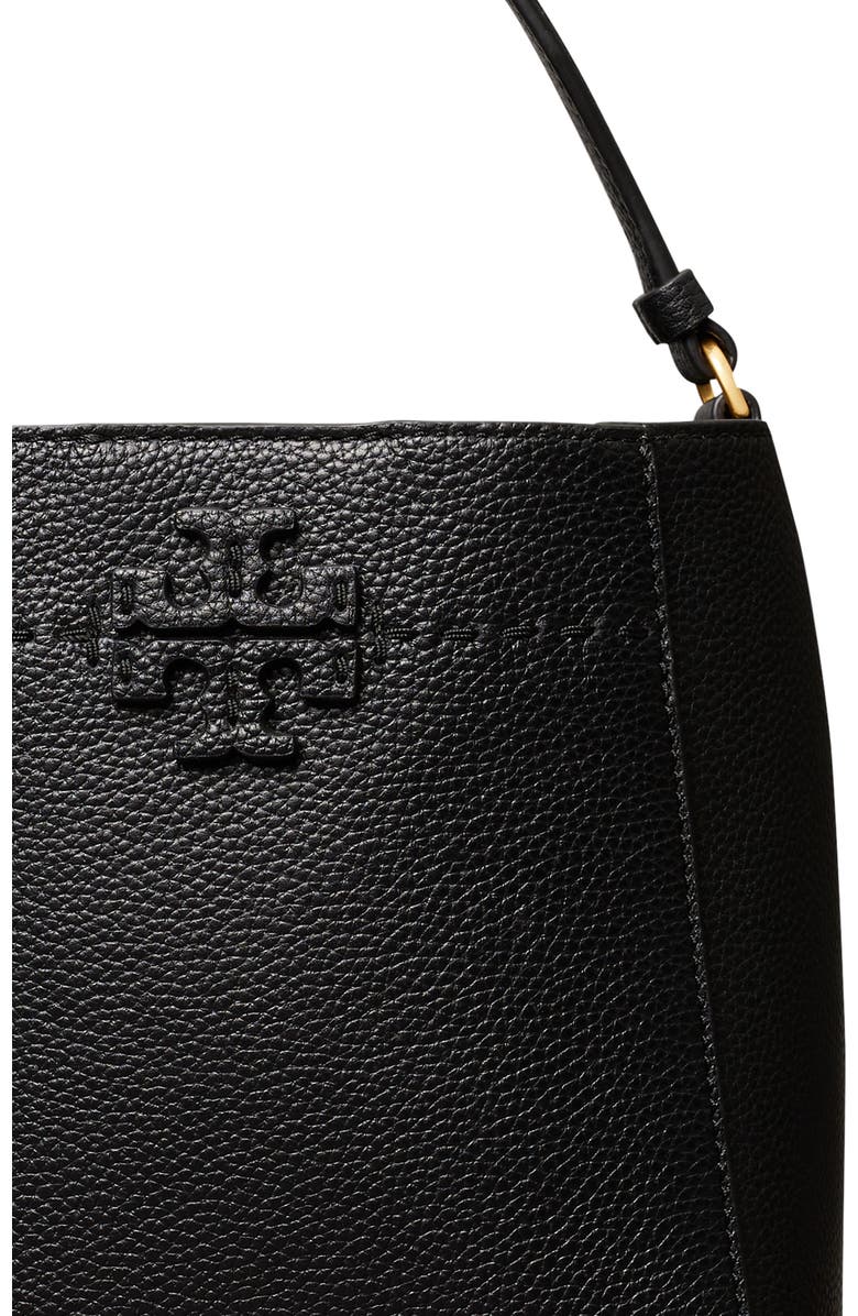 Tory Burch McGraw Small Leather Bucket Bag, Alternate, color,