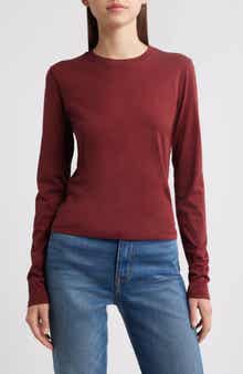 FRAME Cotton Crewneck Top