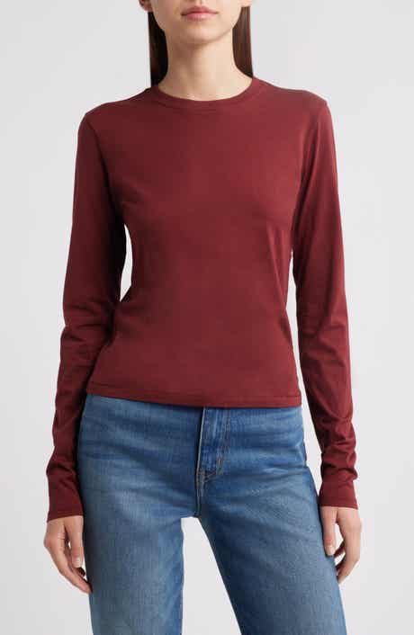 FRAME Cotton Crewneck Top