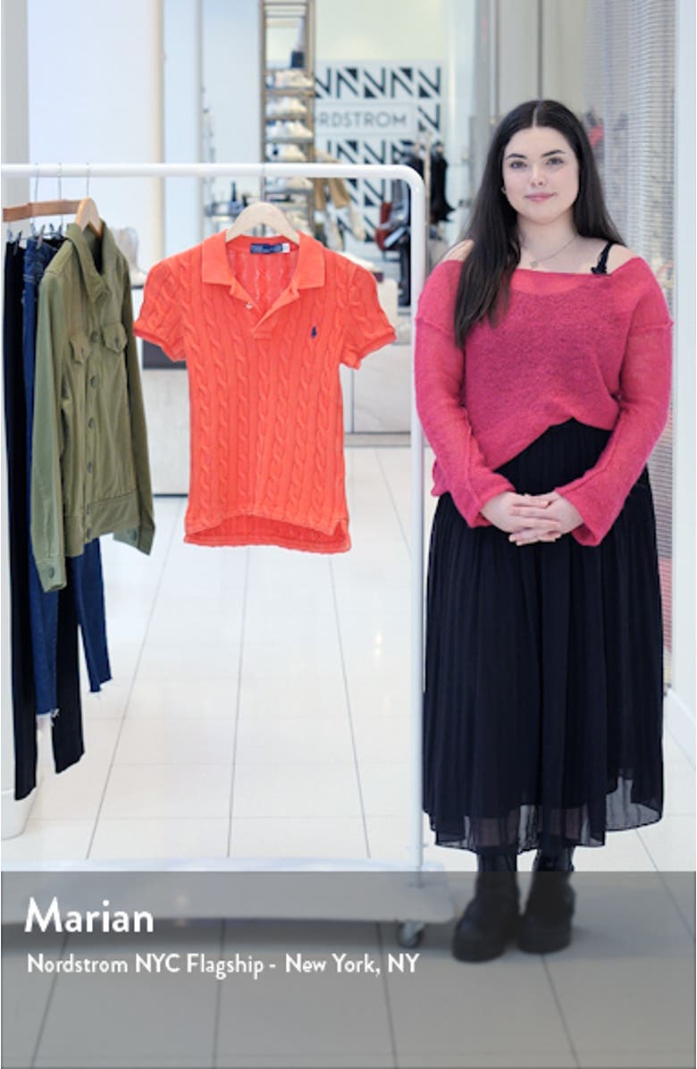 Cable Knit Polo Shirt
