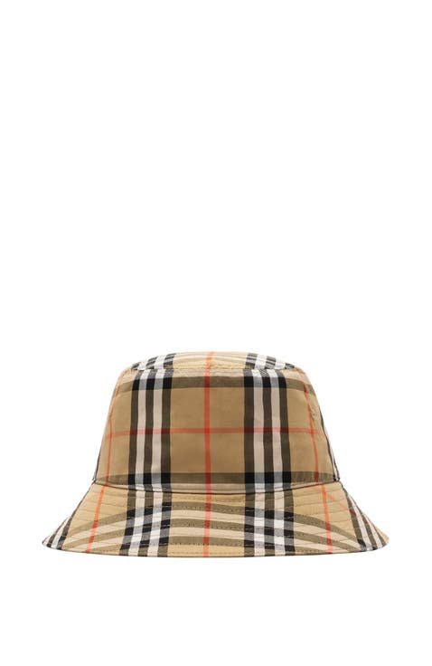 Kids' Check Cotton Bucket Hat